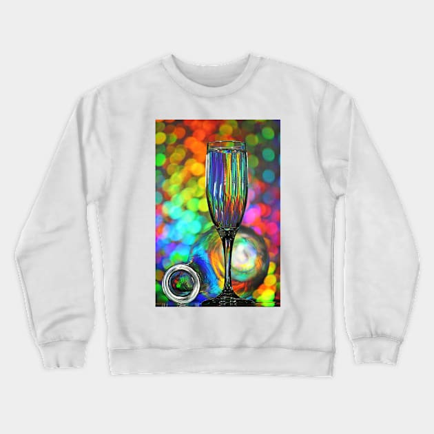 Bottle and glass Crewneck Sweatshirt by ikshvaku